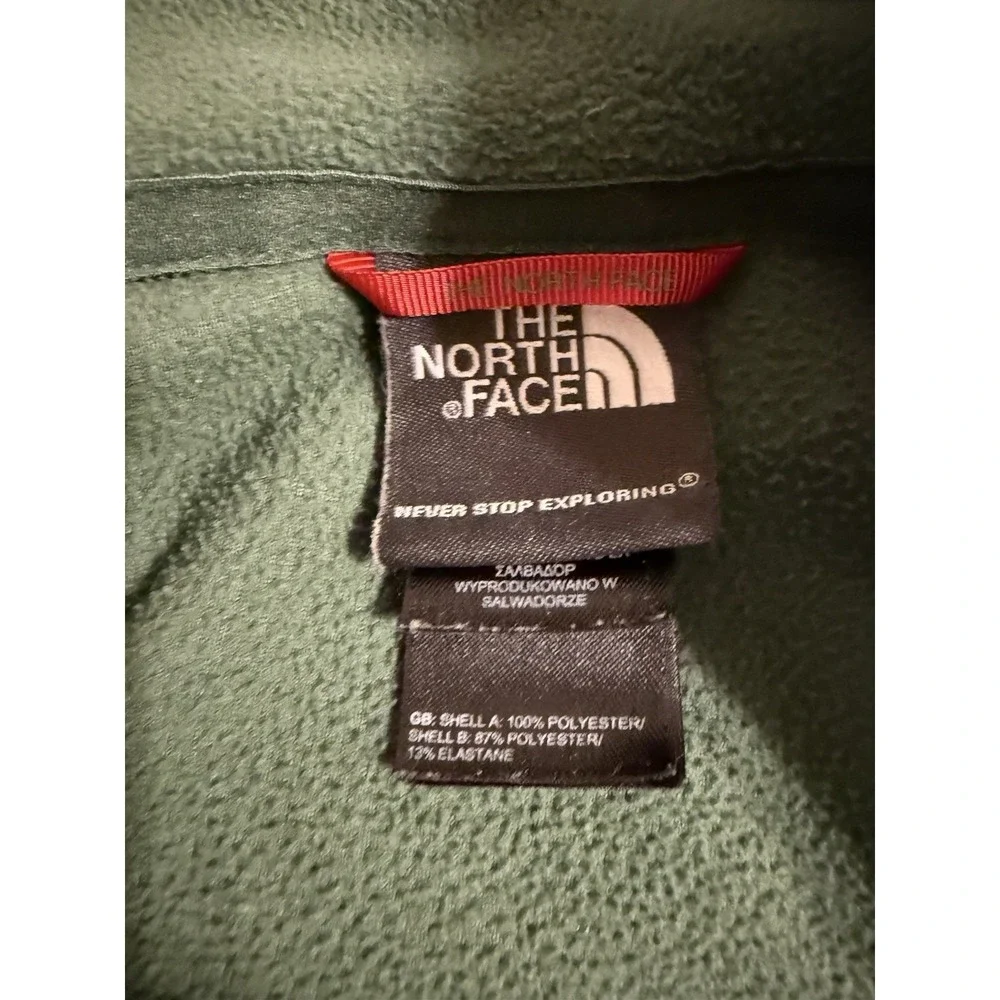The North Face Flash Dry Green 1/4 Zip Fleece Pullover Men's Sz XL Cozy Warm